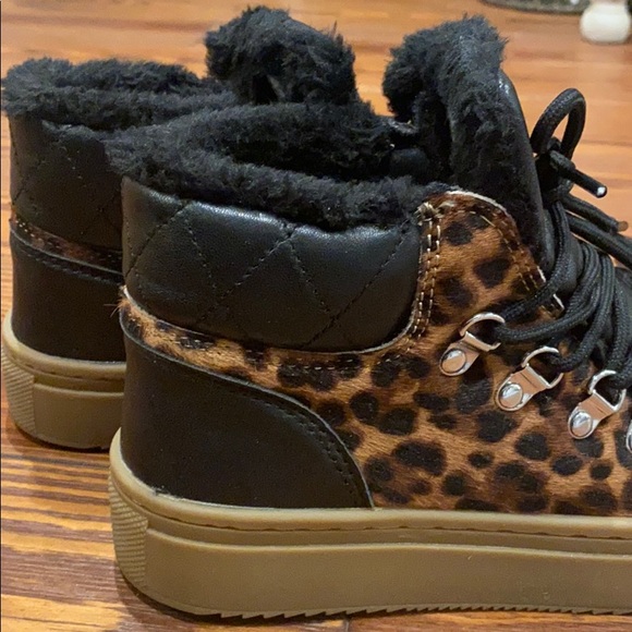 Marc Fisher LTD Leopard Shearling Booties - Picture 9 of 11
